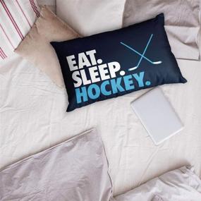 img 1 attached to 🏒 Eat, Sleep, Hockey: Elevate Your Bed Game with ChalkTalk Sports Navy Hockey Pillowcase and Pillows!