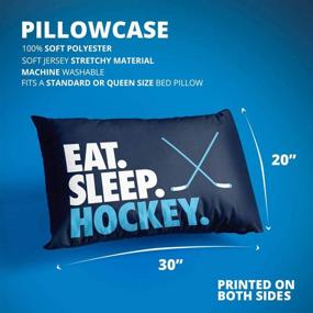 img 2 attached to 🏒 Eat, Sleep, Hockey: Elevate Your Bed Game with ChalkTalk Sports Navy Hockey Pillowcase and Pillows!