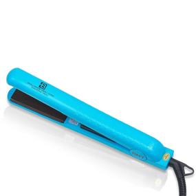 img 4 attached to Brilliance New York 1.25 Inch Diamond Ceramic Flat Iron | Frizz-Free & Anti-Static Ionic Plates | Dual Voltage Travel Flat Iron