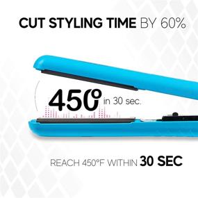 img 2 attached to Brilliance New York 1.25 Inch Diamond Ceramic Flat Iron | Frizz-Free & Anti-Static Ionic Plates | Dual Voltage Travel Flat Iron