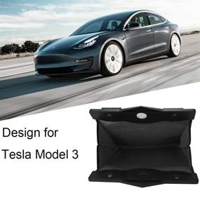 img 3 attached to 🗑️ Премиум мусорное ведро из искусственной кожи для Tesla Model 3: стильное решение для помойки