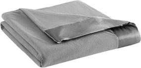 img 1 attached to 🛌 Micro Flannel Year-Round Sheet Blanket, Full/Queen Size, in Slate Grey - Thermee