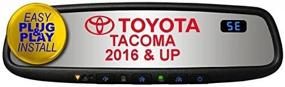 img 2 attached to 🚗 Gentex GENK45AMB5 Плаг & Плей автозатемняющийся компас HomeLink5 с синей подсветкой кнопок для Toyota Tacoma 2016-2018