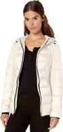 madison womens packable hooded jacket logo