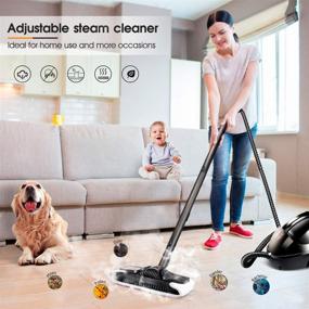 img 3 attached to 🧼 Powerful Multi-Purpose Steam Cleaner for Carpet, Floor, Window, and Car Cleaning - 1.2L Capacity, Heavy Duty, Black