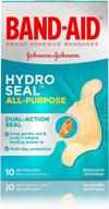 💦 band-aid hydro seal waterproof all purpose adhesive bandages for wound care or blisters, 10 ct: superior protection and healing логотип