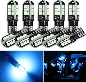 img 4 attached to DuaBhoi 194 Led Bulb CANBUS Error Free For T10 168 2825 W5W 24SMD 3030 Chipsets Car Interior Dome Map Door Courtesy License Plate Reading Trunk Step Lights Pack Of 10