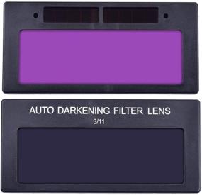 img 3 attached to Solar Auto-Darkening Welding Filter Lens 2-Pack for Eye Protection: Variable Shade Horizontal Filter and Mask Lens Automation Filter Shade