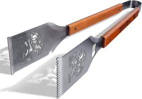 img 2 attached to 🔥 NCAA Grill-A-Tong Stainless Steel Laser-Cut Team BBQ Tongs by YouTheFan