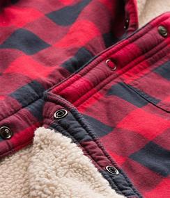 img 1 attached to Petit Bateau Boys' Checkered Jacket with Sherpa Lining: Stylish and Cozy Outerwear for Kids