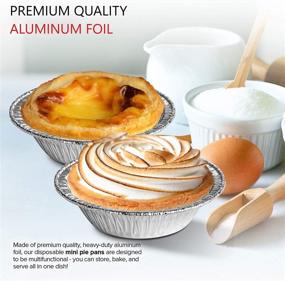 img 1 attached to 🥧 Stock Your Home 3 Inch Aluminum Foil Pie Pans (100 Count) - Convenient Mini Pie Pans for Bakeries, Cafes, Restaurants - Versatile and Durable Tin for Pies, Tarts, and Quiche - Disposable & Recyclable