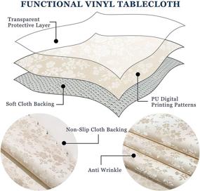 img 2 attached to 🍽️ Hosonson Heavy Table Cover - Proof Decoration, Reusable, Wipable Tablecloth