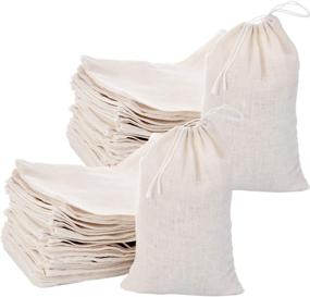 img 4 attached to 🛍️ Tatuo 200-Pack Muslin Bags: Multipurpose Burlap Sachet Bags with Drawstring for Tea, Jewelry, Wedding Favors & Storage (4x6 Inches)