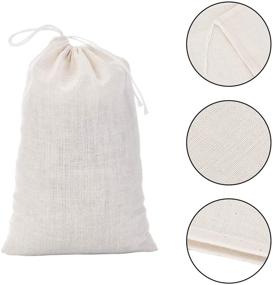 img 2 attached to 🛍️ Tatuo 200-Pack Muslin Bags: Multipurpose Burlap Sachet Bags with Drawstring for Tea, Jewelry, Wedding Favors & Storage (4x6 Inches)