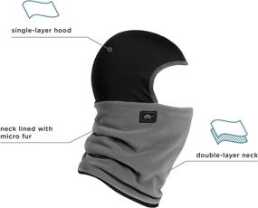 img 3 attached to 🐢 Turtle Fur Shellaclava: Premium Micro Fur Fleece Neck Warmer & Helmet Liner - Winter Balaclava Hood