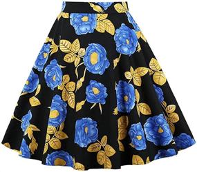 img 4 attached to 👗 Maximize Style and Comfort with Killreal Women's Casual Waisted XXX-Large Skirts: Perfect Fit for Plus Size Women!
