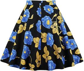 img 3 attached to 👗 Maximize Style and Comfort with Killreal Women's Casual Waisted XXX-Large Skirts: Perfect Fit for Plus Size Women!