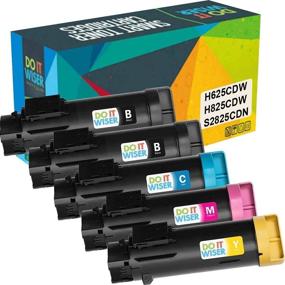 img 4 attached to Do it Wiser High Yield Printer Toner Cartridge Replacement for Dell H625cdw H825cdw S2825cdn (5 Pack) - 593-BBOW 593-BBOX 593-BBOY 593-BBOZ Compatible