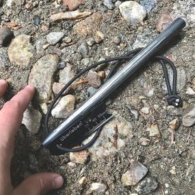 img 2 attached to 🔥 Durable Fire Starter - Thick Ferro Rod for Survival - 1/2" Solid Fire Steel - Over 20,000 Strikes, Sparks Up to 5,500F/3000C - Includes Shock-Cord Neck Lanyard & Multi-Tool Striker