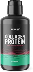 img 4 attached to 🍉 Aminorip Collagen Protein: 18g Protein, Zero Fat & Carbs. Hydrolysate Supplement for Muscles, Bones & Joints. Made in USA. Watermelon Flavor, 16 oz.