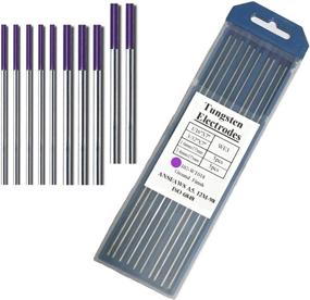 img 1 attached to 🔮 TIG Welding Tungsten Electrodes Rare Earth Blend - Assorted Purple 5PCS 3/32" + 1/16