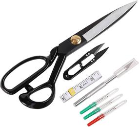 img 4 attached to 🧵 Premium Professional Tailor Scissors - 9 Inch Sewing Scissors for Precision Cutting + Bonus Thread Snips - Superior Strength over Stainless Steel Scissors - Ideal for Fabric, Office, Dressmaking