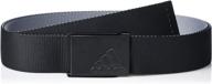 black reversible belt by adidas golf logo