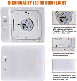 img 1 attached to Одноточечный светодиодный светильник Facon LED 12V DC для RV с датчиком движения PIR, выключателем On/Off 🚍 - освещение кабинетов с одной лампой на герметичном креплении под 12V - светильник для внутреннего освещения в автодоме, кемпере, прицепе, лодке или доме на колесах