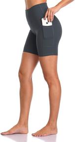 img 2 attached to Colorfulkoala Womens Waisted Shorts Pockets Sports & Fitness and Team Sports