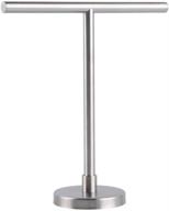 🌳 sleek gerz sus 304 stainless steel standing tree rack: ideal hand towel holder for bathroom vanities countertop - brushed finish logo