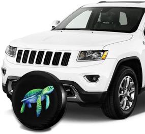 img 1 attached to Waterproof UV Sun Wheel Covers - Sea Turtle Spare Tire Cover - Fits Trailer, RV, SUV & Various Vehicles - 16 Inch