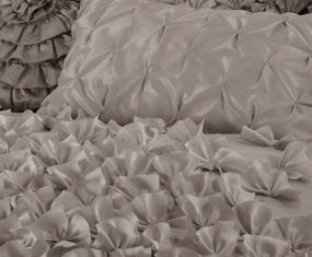 img 1 attached to 🛏️ Luxurious Gray Lucia Queen Comforter Set by Lush Decor - 4-Piece