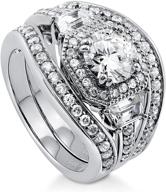 💍 berricle rhodium sterling zirconia engagement jewelry for women's wedding & engagement logo