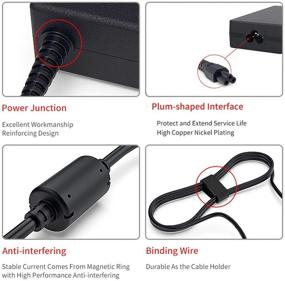 img 2 attached to 💡 Enhanced 180W Alienware AC Charger Compatible with Dell G5 15 (5587) G3 (3579) G7 (7588) / Alienware 13 15 17 R1 R2 R3 R4 Precision m14x m15x m17x Area-51m DA180PM111 Laptop Power Adapter Supply Cord