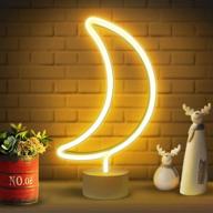 🌙 enhance your space with lumoonosity moon neon sign - decorative moon neon light for bedroom, desk, and table - portable battery/usb powered - stand alone moon shaped led signs - warm white moon glow - cute neon lamp sign логотип