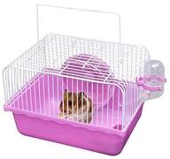 🐹 guinea pig and rabbit cage - simple and practical pet cage with free water bottle, food bowl, and hamster running wheel (pink) логотип