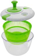 lovkitchen salad spinner 5l quarts - effective fruits and vegetables dryer with quick dry design & drain - green-white kitchen tool логотип