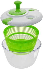 img 4 attached to LOVKITCHEN Salad Spinner 5L Quarts - Effective Fruits and Vegetables Dryer with Quick Dry Design & Drain - Green-White Kitchen Tool