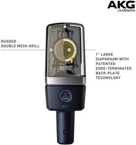 img 3 attached to 🎙️ AKG C214 Большой конденсаторный микрофон с частотной характеристикой для записи профессионального аудио, серый