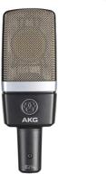 🎙️ akg c214 large-diaphragm condenser microphone for pro audio recording, grey logo