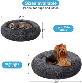 img 2 attached to JWTPRO Dog Bed - Medium and Small Dogs, Outdoor and Washable, Faux Fur Pet Bed - Non-Slip Cat Bed