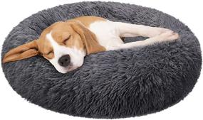 img 4 attached to JWTPRO Dog Bed - Medium and Small Dogs, Outdoor and Washable, Faux Fur Pet Bed - Non-Slip Cat Bed