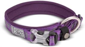 img 1 attached to 🐾 Chai's Choice - Neoprene Padded Reflective Dog Collar - Premium Collar for Large, Medium, and Small Dogs - Medium Purple