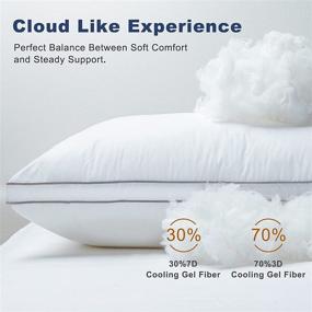 img 2 attached to 🛏️ Lucian Bed Pillows for Sleeping 2 Pack - Cooling Queen Size Pillows Set of 2 - Hotel Quality Down Alternative Pillow for Side and Back Sleepers (20x28)