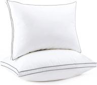 🛏️ lucian bed pillows for sleeping 2 pack - cooling queen size pillows set of 2 - hotel quality down alternative pillow for side and back sleepers (20x28) logo