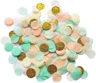💍 mybbshower mint peach gold glitter wedding confetti baby bridal shower table bachelorette engagement party decoration pack of 4000 pieces for seo logo