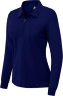 👚 upf 50+ sun protection women's long sleeve golf polo shirts - versatile golf tops for tennis and business logo