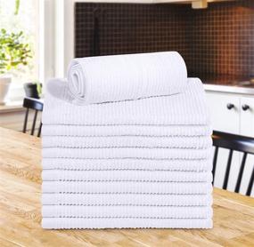img 2 attached to 🧺 Utopia Towels 12 Pack: Ribbed Bar Mops Towels - 100% Cotton, 16 x 19 Inches, Ultra Absorbent - Ideal Bar and Cleaning Towels (White)