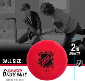 img 2 attached to 🏒 Franklin Sports Mini Foam Hockey Balls: Soft Foam Knee Hockey Balls for Kids - Pack of 6 - Assorted Colors