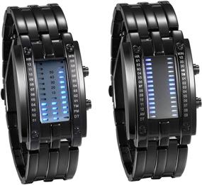 img 4 attached to JewelryWe Digital Waterproof Military Wristwatch Women's Watches